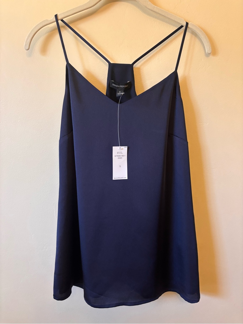 Banana Republic Navy Spaghetti Strap Camisole Top Women's Size Small NWT